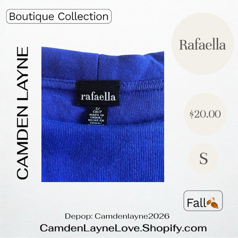Rafaella Blue Cowl Neck Sweater - Picture 5 of 7